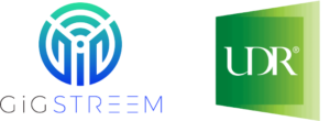 GiGstreem UDR logos GiGstreem is partnering with UDR to provide Community-Wide Wifi